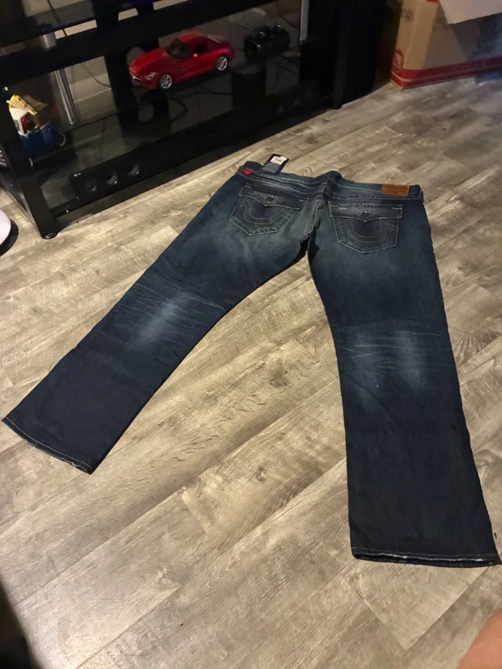 Vintage True Religion Billy Relaxed Bootcut Jeans Dark Wash Denim SZ 44 NWT New
